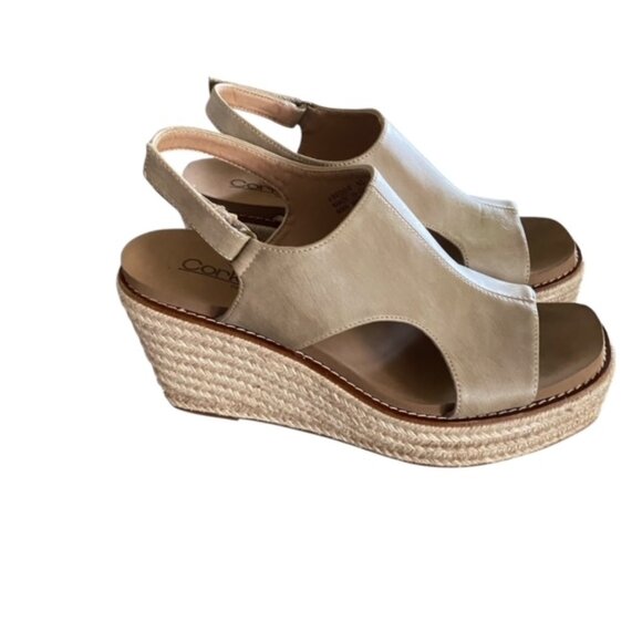 Corkys Freddie Taupe Wedge Sandal 10 - Picture 5 of 6